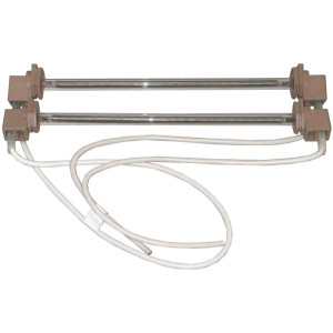 Appli Parts APDH-9G303 Resistencia Deshielo Vidrio 23.5 cm (9-1/4 pulg), 110 V, 2 piezas, para Descongelamiento de Refrigeradoras remplaza REN-303, WR49X249