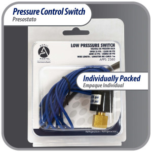 Appli Parts APPS-2580 Valvula Presostato R22 Baja, Abre 25 psi, Cierra 80 psi, 1 m Cable, SPST, 1/4 SAE Hembra, Reset Automatico, remplazo Universal para Aire Acondicionado Appli Parts APPS-2580 Valvula Presostato R22 Baja, Abre 25 psi, Cierra 80 psi, 1 m Cable, SPST, 1/4 SAE Hembra, Reset Automatico, remplazo Universal para Aire Acondicionado