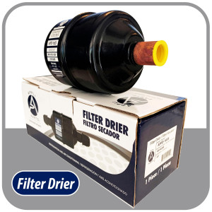 Appli Parts APFD-165S Filtro Secador 5/8 pulg para linea Liquido para Sistemas de Refrigeracion y aire acondicionado 165S ODF Soldable Universal Unidireccional 178mm Largo 76mm Ancho