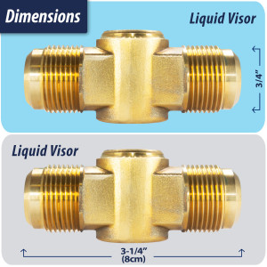 Appli Parts APSG-34A Visor de Liquido 3/4 pulg Flare e Indicador de Humedad con conexiones Rosca con cuerpo solido para Sistemas de Refrigeracion y Aire Acondicionado compatible con refrigerantes CFC, HCFC, HFC