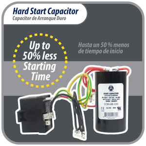 Appli Parts APHS-1 Start kit para aire acondicionado incluye Capacitor de arranque 88-108mfd 330V y relay potencial para equipos 1-3 T compresores scroll y reciprocantes 208-244V, 1Ph Appli Parts APHS-1 Start kit para aire acondicionado incluye Capacitor de arranque 88-108mfd 330V y relay potencial para equipos 1-3 T compresores scroll y reciprocantes 208-244V, 1Ph