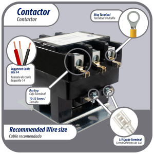Contactor 3 Polos 75A 24V repuesto para compresores de CA y otras aplicaciones electricas Certificacion UL 476929 de Trabajo Pesado, Appli Parts modelo APAC-37524 Contactor 3 Polos 75A 24V repuesto para compresores de CA y otras aplicaciones electricas Certificacion UL 476929 de Trabajo Pesado, Appli Parts modelo APAC-37524