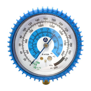 Appli Parts APMG-GA1L Esfera Manometro para Baja refrigerante Compatible con R410A, con Conexion SAE 1/4 de pulg, para Refrigeracion Aire acondicionado Reemplazo universal Herramientas HVAC 