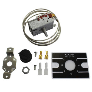 Appli Parts APRT-1125 Termostato de Refrigeracion tipo K50P, Corte interno en frio -9.5 C (14.9 F), Corte externo en frio -18 C (0.4 F), Corte interno en caliente 8.5 C (47.3 F), tubo capilar 1200 mm