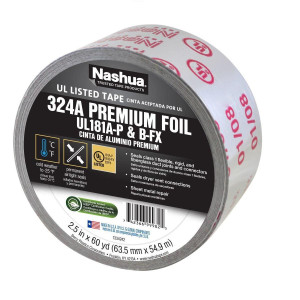 Tape/Cinta De Aluminio Para Ducteria 63.5mmx55m Ul181b-Fx / Ul181a-P Nashua 324a Tape/Cinta De Aluminio Para Ducteria 63.5mmx55m Ul181b-Fx / Ul181a-P Nashua 324a