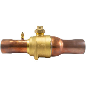 Appli Parts APBV-218 Valvula de Cierre 2-1/8 pulg tipo Bola de conexion soldable con puerto de servicio SAE de 1/4 de pulg presion maxima de trabajo 610 psi temperaturas de -30 C a 120 C longitud total 322 mm Appli Parts APBV-218 Valvula de Cierre 2-1/8 pulg tipo Bola de conexion soldable con puerto de servicio SAE de 1/4 de pulg presion maxima de trabajo 610 psi temperaturas de -30 C a 120 C longitud total 322 mm