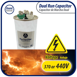 Appli Parts Condensador Capacitor de Marcha 55+7.5 Mfd uF (microfaradios) 370VAC o 450VAC CBB65 Universal Aire acondicionado y aplicaciones Redondo UL E476928 13.3cm Alto 5cm Ancho CON-55/7.5-450 Appli Parts Condensador Capacitor de Marcha 55+7.5 Mfd uF (microfaradios) 370VAC o 450VAC CBB65 Universal Aire acondicionado y aplicaciones Redondo UL E476928 13.3cm Alto 5cm Ancho CON-55/7.5-450