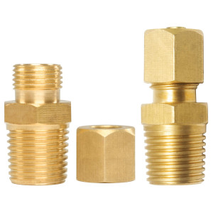 Appli Parts APWF-100BC Acople de Reduccion de compresion de laton de 1/4 pulg para filtro de agua en linea con conexion NPT macho de 3/8 pulg para tuberia de cobre o PVC Appli Parts APWF-100BC Acople de Reduccion de compresion de laton de 1/4 pulg para filtro de agua en linea con conexion NPT macho de 3/8 pulg para tuberia de cobre o PVC