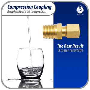 Appli Parts APWF-100BC Acople de Reduccion de compresion de laton de 1/4 pulg para filtro de agua en linea con conexion NPT macho de 3/8 pulg para tuberia de cobre o PVC Appli Parts APWF-100BC Acople de Reduccion de compresion de laton de 1/4 pulg para filtro de agua en linea con conexion NPT macho de 3/8 pulg para tuberia de cobre o PVC