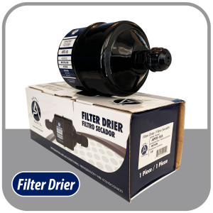 Appli Parts APFD-163 Filtro Secador 3/8 pulg para linea Liquido para Sistemas de Refrigeracion y aire acondicionado 163 SAE Rosca Universal Unidireccional 178mm Largo 76mm Ancho