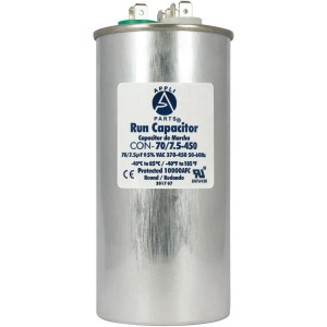 Appli Parts Condensador Capacitor de Marcha 70+7.5 Mfd uF (microfaradios) 370VAC o 450VAC CBB65 Universal Aire acondicionado y aplicaciones Redondo UL E476928 13.3cm Alto 5.7cm Ancho CON-70/7.5-450 Appli Parts Condensador Capacitor de Marcha 70+7.5 Mfd uF (microfaradios) 370VAC o 450VAC CBB65 Universal Aire acondicionado y aplicaciones Redondo UL E476928 13.3cm Alto 5.7cm Ancho CON-70/7.5-450