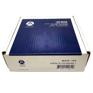 Appli Parts APFM-A12038HBL1 22/21 W Motor Ventilador Axial, 110 V, 50/60 Hz, 0.24/0.23 A, 90/100 CFM, 2600/3000 rpm, remplazo Universal para Ventilzacion y Enfriamiento, 42/44 dB, 120x120x38mm 