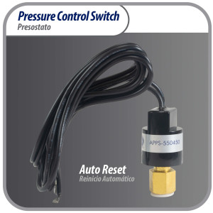 Appli Parts APPS-550450 Valvula Presostato R410 Alta, Abre 550 psi, Cierra 450 psi, 1 m Cable, SPST, 1/4 SAE Hembra, Reset Automatico, remplazo Universal para Aire Acondicionado Appli Parts APPS-550450 Valvula Presostato R410 Alta, Abre 550 psi, Cierra 450 psi, 1 m Cable, SPST, 1/4 SAE Hembra, Reset Automatico, remplazo Universal para Aire Acondicionado