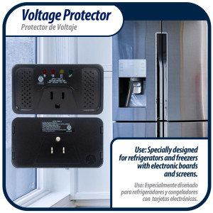 Appli Parts APVP-11EE1-4 Protector de Voltaje 120 V, 50/60 Hz, 12 A, 303 joules, para Refrigerador con Tarjeta Digital, actua como supresor de picos, funciona con todas las marcas de electrodomesticos