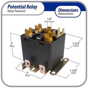 Appli Parts APPR-065 Relay Potencial 065, Voltaje de Bobina 332 V, Recogida Minima 168 V, Recogida Maxima 182 V, Caida Maxima 90 V, 50/60Hz Remplazo universal para unidades de refrigeracion y aire acondicionado Appli Parts APPR-065 Relay Potencial 065, Voltaje de Bobina 332 V, Recogida Minima 168 V, Recogida Maxima 182 V, Caida Maxima 90 V, 50/60Hz Remplazo universal para unidades de refrigeracion y aire acondicionado
