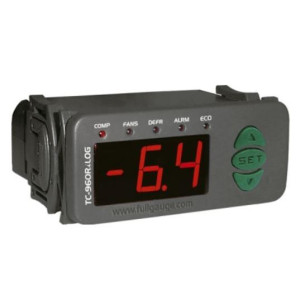 Full Gauge TC-960Ri Log Controlador Electronico para Congelacion. 2 Sensores, 4 Salidas, 1 Entrada Digital, Data Logger 12/24v, Sitrad Compatible