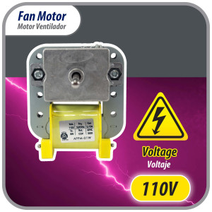 Appli Parts APFM-01W 8 W Motor Ventilador, 115 V, 50/60 Hz, 015 A, 3000 rpm, rotacion CCW, para Evporadores de Refrigeradoras Remplaza tipo Samsung, 01W, NUV-01W, RE-01WQSZE y otros