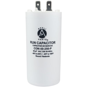 Appli Parts Condensador Capacitor de Marcha 50 Mfd uF (microfaradios) 250VAC CBB60 Cuerpo plastico para bombas de agua y otras aplicaciones Redondo UL E476928 10.8cm Alto 4.5cm Ancho CON-50-250-P Appli Parts Condensador Capacitor de Marcha 50 Mfd uF (microfaradios) 250VAC CBB60 Cuerpo plastico para bombas de agua y otras aplicaciones Redondo UL E476928 10.8cm Alto 4.5cm Ancho CON-50-250-P