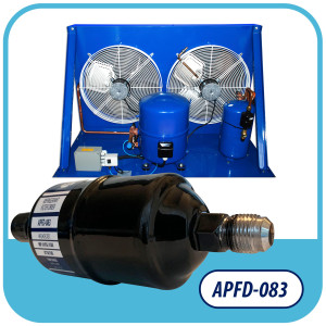 Appli Parts APFD-083 Filtro Secador 3/8 pulg para linea Liquido para Sistemas de Refrigeracion y aire acondicionado 083 SAE Rosca Universal Unidireccional 165mm Largo 51mm Ancho