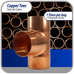 Appli Parts APT-218 2-1/8 pulg Tee de Cobre Conexiones CxCxC soldadas para aplicaciones de refrigeracion, aire acondicionado y plomeria Tuberia de Cobre ACR y Tipo L  Appli Parts APT-218 2-1/8 pulg Tee de Cobre Conexiones CxCxC soldadas para aplicaciones de refrigeracion, aire acondicionado y plomeria Tuberia de Cobre ACR y Tipo L