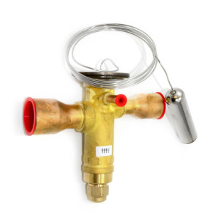 Danfoss 067N3154 6.5TR Valvula de Expansion Termostatica, TGE, R410A,R32, 1/2x7/8 pulg Soldable, ODF, 1/4 pulg Ecualizacion externa, Bi-flow, -40 a 10 C remplaza 067N3174