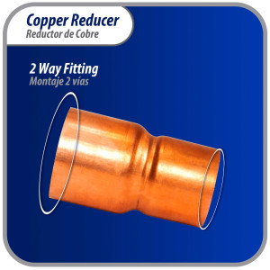 Appli Parts AP-R078034 Reductor de Cobre de 7/8x3/4 pulg Conexiones CxC soldadas para aplicaciones de refrigeracion, aire acondicionado y plomeria Tuberia de cobre ACR y Tipo L Appli Parts AP-R078034 Reductor de Cobre de 7/8x3/4 pulg Conexiones CxC soldadas para aplicaciones de refrigeracion, aire acondicionado y plomeria Tuberia de cobre ACR y Tipo L