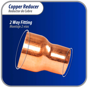 Appli Parts AP-R078058 Reductor de Cobre de 7/8x5/8 pulg Conexiones CxC soldadas para aplicaciones de refrigeracion, aire acondicionado y plomeria Tuberia de cobre ACR y Tipo L Appli Parts AP-R078058 Reductor de Cobre de 7/8x5/8 pulg Conexiones CxC soldadas para aplicaciones de refrigeracion, aire acondicionado y plomeria Tuberia de cobre ACR y Tipo L