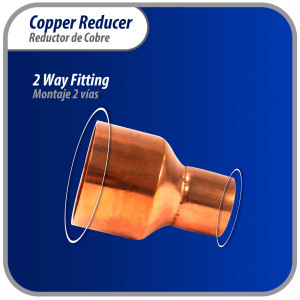 Appli Parts AP-R158078 Reductor de Cobre de 1-5/8x7/8 pulg Conexiones CxC soldadas para aplicaciones de refrigeracion, aire acondicionado y plomeria Tuberia de cobre ACR y Tipo L Appli Parts AP-R158078 Reductor de Cobre de 1-5/8x7/8 pulg Conexiones CxC soldadas para aplicaciones de refrigeracion, aire acondicionado y plomeria Tuberia de cobre ACR y Tipo L