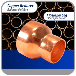 Appli Parts AP-R218138 Reductor de Cobre de 2-1/8x1-3/8 pulg Conexiones CxC soldadas para aplicaciones de refrigeracion, aire acondicionado y plomeria Tuberia de cobre ACR y Tipo L Appli Parts AP-R218138 Reductor de Cobre de 2-1/8x1-3/8 pulg Conexiones CxC soldadas para aplicaciones de refrigeracion, aire acondicionado y plomeria Tuberia de cobre ACR y Tipo L