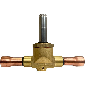 Appli Parts APSOV-38CS Cuerpo Valvula Solenoide Cuerpo 3/8 pulg ODF Soldable, normalmente cerrada NC, Bobina no incluida para refrigerante tipo CFC, HCFC y HFC