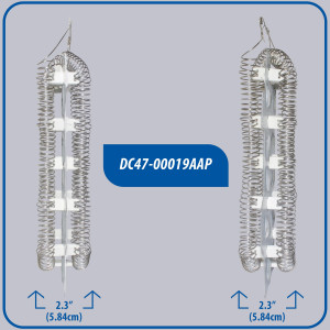 DC47-00019A resistencia para secadora Appli Parts DC47-00019AAP Reemplazo de la pieza original Secadora Samsung y otros modelos compatibles con numero de pieza DC47-00019A elemento calefactor DC47-00019A resistencia para secadora Appli Parts DC47-00019AAP Reemplazo de la pieza original Secadora Samsung y otros modelos compatibles con numero de pieza DC47-00019A elemento calefactor