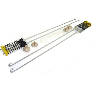 Whirlpool W10780045 Kit de Amortiguador para Lavadora 65 cm (25-1/2 pulg) con resorte de suspension, repuesto OEM compatible con W10780053, W10645652, W10537442, W10622030