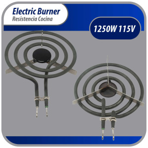 Appli Parts REC-136 Resistencia Cocina Estufa 3 Vueltas, 6 pulg, 110 V, Remplazo Universal SP111YA, TS3W6111, SU207, S36Y11-120V y otros 