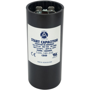 Appli Parts Condensador Capacitor Arranque 189-227 Mfd (microfaradios) uF 250 VAC remplazo universal para motores electricos de distintas aplicaciones 3.7cm Diametro 8.6cm Alto CON-189-250

