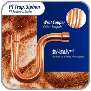 Appli Parts AP-PT058 Sifon de Cobre de 5/8 pulg Trampa de Aceite CxC Conexiones soldadas para aplicaciones de refrigeracion, aire acondicionado y plomeria Tuberia de Cobre ACR y tipo L Appli Parts AP-PT058 Sifon de Cobre de 5/8 pulg Trampa de Aceite CxC Conexiones soldadas para aplicaciones de refrigeracion, aire acondicionado y plomeria Tuberia de Cobre ACR y tipo L