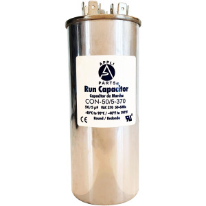 Appli Parts Condensador Capacitor de Marcha 50+5 Mfd uF (microfaradios) 370VAC CBB65 Universal Aire acondicionado y otras aplicaciones Redondo UL E476928 5cm Ancho 13.3cm Alto CON-50/5-370-R Appli Parts Condensador Capacitor de Marcha 50+5 Mfd uF (microfaradios) 370VAC CBB65 Universal Aire acondicionado y otras aplicaciones Redondo UL E476928 5cm Ancho 13.3cm Alto CON-50/5-370-R