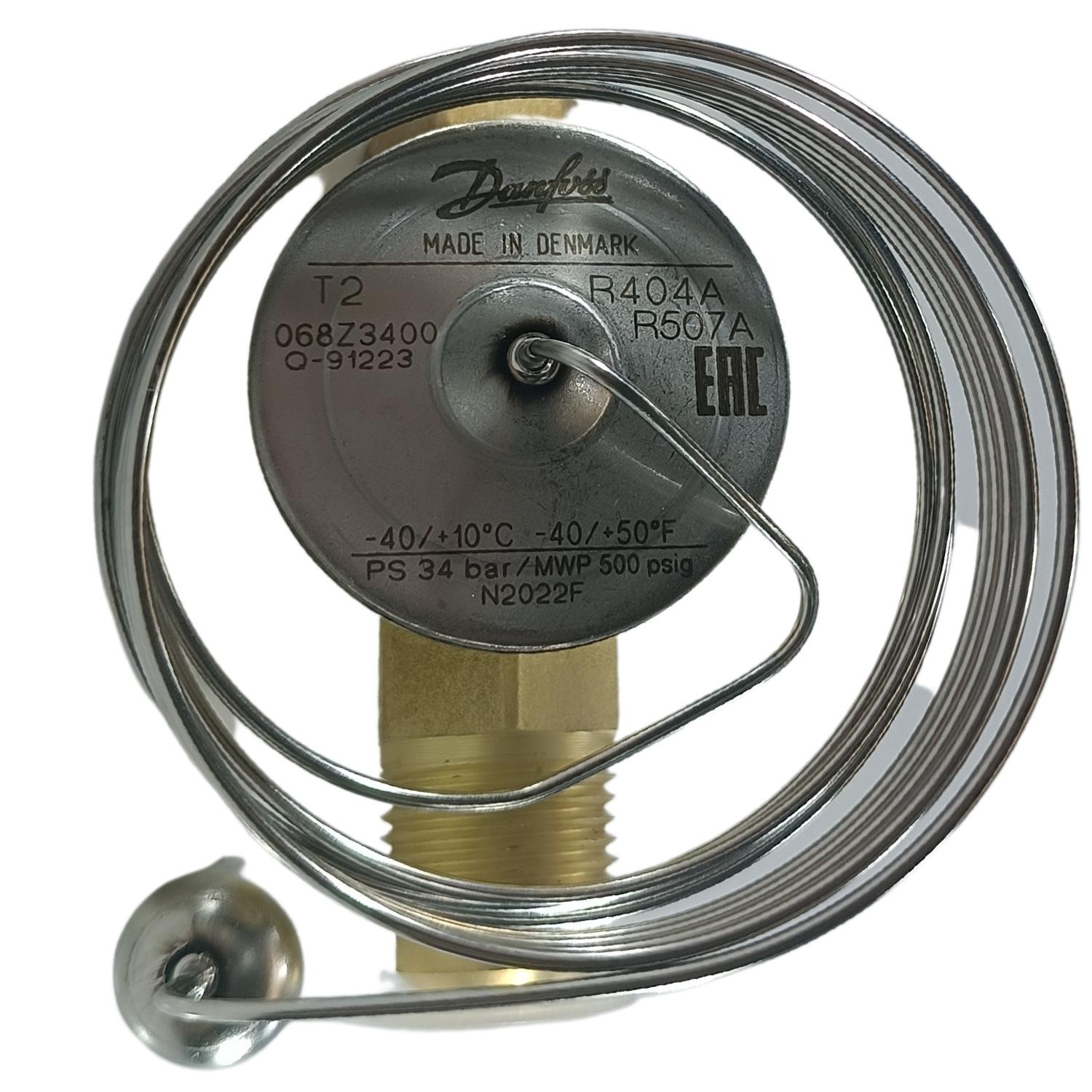thumbnail image 2 of Danfoss 068Z3206 T 2 Expansion Valve Body – 1/4 - 5.5TR, R22 R407C, 3/8x1/2 In Flare 2 of 4