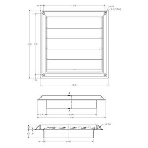 Lambro Usa Rejilla Ventilacion Blanca 8in de Plastico 363W