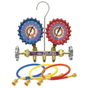 Uniweld QS8N5SMEZ Juego de Manometro con Cuerpo de Laton de 3-1/8 pulg NPF, juego de mangueras de 5 pies EZ-Turn Anti-Blowback, para R-410A,R-22,R-404A,R-134a, escalas F y PSI 48672 Uniweld QS8N5SMEZ Juego de Manometro con Cuerpo de Laton de 3-1/8 pulg NPF, juego de mangueras de 5 pies EZ-Turn Anti-Blowback, para R-410A,R-22,R-404A,R-134a, escalas F y PSI 48672