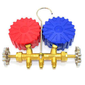 Uniweld QS8N5SMEZ Juego de Manometro con Cuerpo de Laton de 3-1/8 pulg NPF, juego de mangueras de 5 pies EZ-Turn Anti-Blowback, para R-410A,R-22,R-404A,R-134a, escalas F y PSI 48672 Uniweld QS8N5SMEZ Juego de Manometro con Cuerpo de Laton de 3-1/8 pulg NPF, juego de mangueras de 5 pies EZ-Turn Anti-Blowback, para R-410A,R-22,R-404A,R-134a, escalas F y PSI 48672