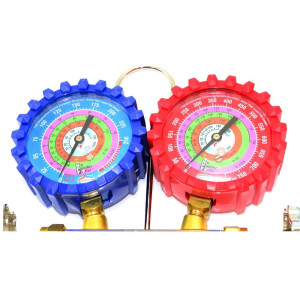 Uniweld QS8N5SMEZ Juego de Manometro con Cuerpo de Laton de 3-1/8 pulg NPF, juego de mangueras de 5 pies EZ-Turn Anti-Blowback, para R-410A,R-22,R-404A,R-134a, escalas F y PSI 48672 Uniweld QS8N5SMEZ Juego de Manometro con Cuerpo de Laton de 3-1/8 pulg NPF, juego de mangueras de 5 pies EZ-Turn Anti-Blowback, para R-410A,R-22,R-404A,R-134a, escalas F y PSI 48672