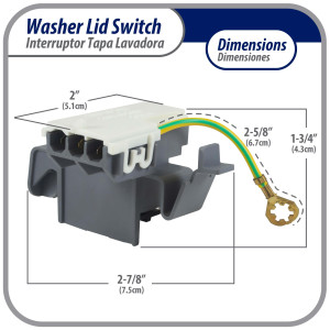 8318084 Appli Parts Interruptor Switch Lavadora de la Tapa Compatible con Whirlpool AP3180933, PS886960, WP8318084, AP6012742, ES8084, PS11745957, TJ90ES8084 8318084 Appli Parts Interruptor Switch Lavadora de la Tapa Compatible con Whirlpool AP3180933, PS886960, WP8318084, AP6012742, ES8084, PS11745957, TJ90ES8084