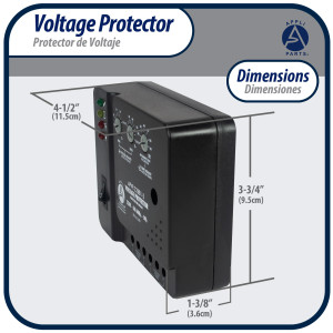 Appli Parts APVP-22BB1-2 Protector de Voltaje 220 V, 1 Ph, 50/60 Hz, 30 A, 3 HP, para Aire Acondicionado y Refrigeracion, tiempo de espera o de reconexion programable