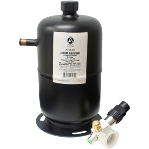 Appli Parts APLR-02 Tanque Recibidor de Liquido 2 Litros 3/8 pulg ODF Entrada x 3/8 pulg ODF Salida Conexion Rotolock 1 pulg SAE x 3/8 pulg ODF