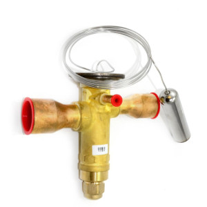 Danfoss 067N3166 31TR Valvula de Expansion Termostatica, TGE, R410A, 1-1/8x1-3/8 pulg Soldable, ODF, 1/4 pulg Ecualizacion externa, Bi-flow, -40 a 10 C remplaza 067N3186