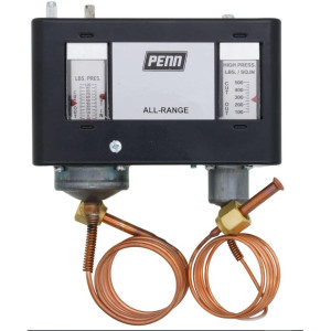 PENN P70MA-1C Control de Presion Dual JCI, baja 20 a 100 psi, alta 100 a 500 psi, SPST PENN P70MA-1C Control de Presion Dual JCI, baja 20 a 100 psi, alta 100 a 500 psi, SPST