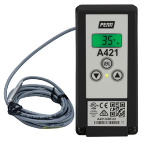 PENN A421GBF-02C Control Temperatura Electronico JCI Bajo Voltaje 24 VAC, -40 C a 100 C, IP20, Incluye sensor de temperatura A99BB-200C de 2 metros PENN A421GBF-02C Control Temperatura Electronico JCI Bajo Voltaje 24 VAC, -40 C a 100 C, IP20, Incluye sensor de temperatura A99BB-200C de 2 metros