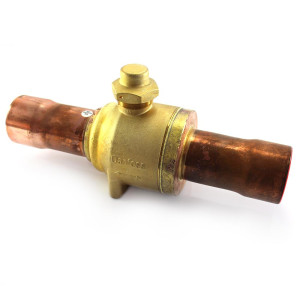 Danfoss 009L7059 Valvula de Cierre 2-1/8pulg tipo Bola de conexion soldable GBC 54s Multiple Refrigerante MWP 650psi WT -40C a 149C con puerto de servicio SAE 1/4 pulg Bi-Direccional