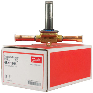 Danfoss 032F1204 Valvula Solenoide 3/8 pulg ODF x 3/8 pulg ODF Soldable Normalmente Cerrada NC EVR 3
032F5084