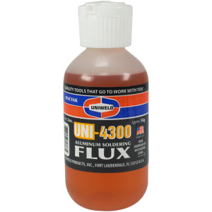 Uniweld UNI-4300 P4KD9S Kit de Soldadura de Alumino Incluye 10 pies de Soldadura, fundente de 2oz y Aplicador de Fundente con Punta Metalica